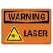 Signmission OSHA WARNING Sign, Laser, 10in X 7in Decal, 10" W, 7" H, Landscape, Laser OS-WS-D-710-L-12663 - alternate 1